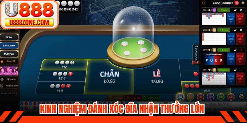 Kinh nghiệm đánh xóc đĩa nhận thưởng lớn